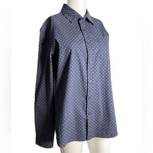 Nickel & Iron Long Sleeve Dress Shirt Blue and Red Size Small
